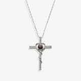 Heart and Cross Photo Necklace