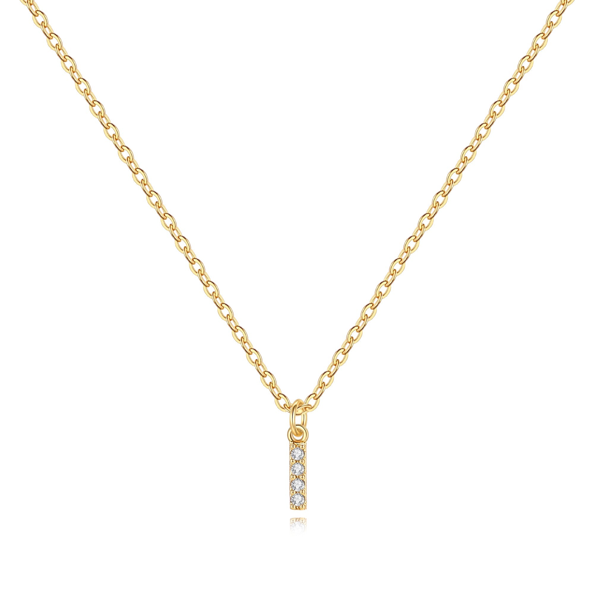Pavé Uppercase Initial Necklace