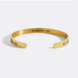 I Fucking Love You Cuff Bracelet