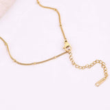 Mother Of Pearl Heart Initial Necklace