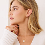 Mother Of Pearl Heart Initial Necklace