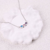 Dainty Family Birthstones Necklace