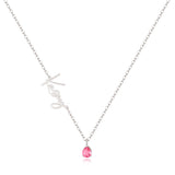 Handmade Birthstone Name Necklace
