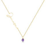 Handmade Birthstone Name Necklace