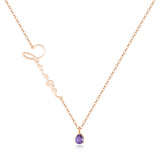 Handmade Birthstone Name Necklace