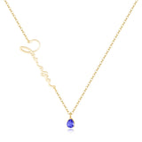 Handmade Birthstone Name Necklace