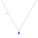 Handmade Birthstone Name Necklace