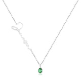 Handmade Birthstone Name Necklace