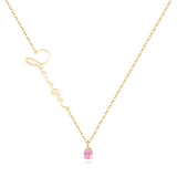 Handmade Birthstone Name Necklace