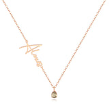 Handmade Birthstone Name Necklace