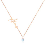 Handmade Birthstone Name Necklace