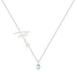 Handmade Birthstone Name Necklace