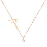 Handmade Birthstone Name Necklace