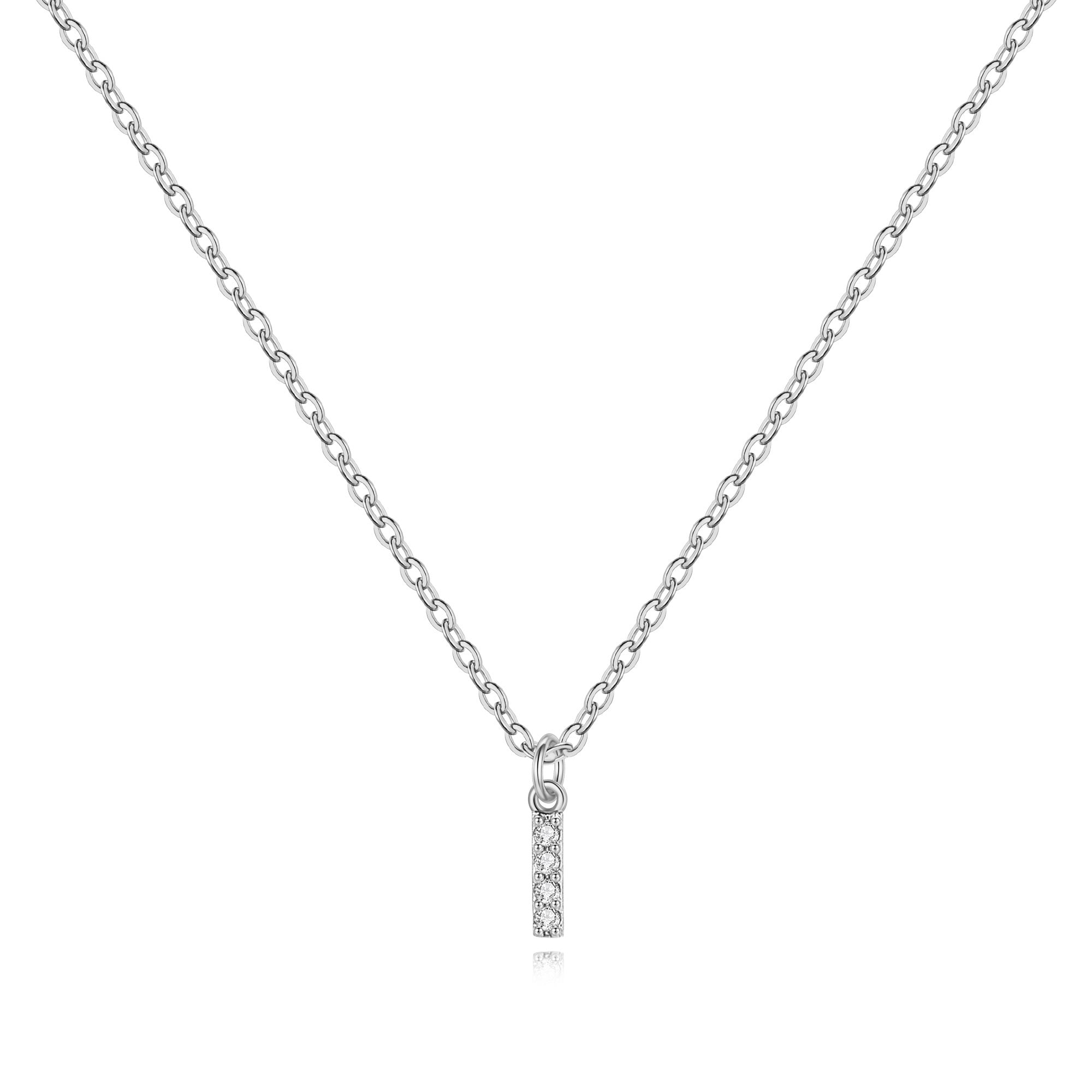 Pavé Uppercase Initial Necklace