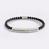 Inhale The Good Shit...Exhale The Bullshit Beaded Inspire Bracelet