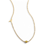 Initial Necklace with Birthstone Accent