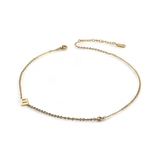 Initial Necklace with Diamond Accent