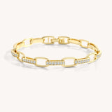 Interlinked Diamond Paperclip Bracelet