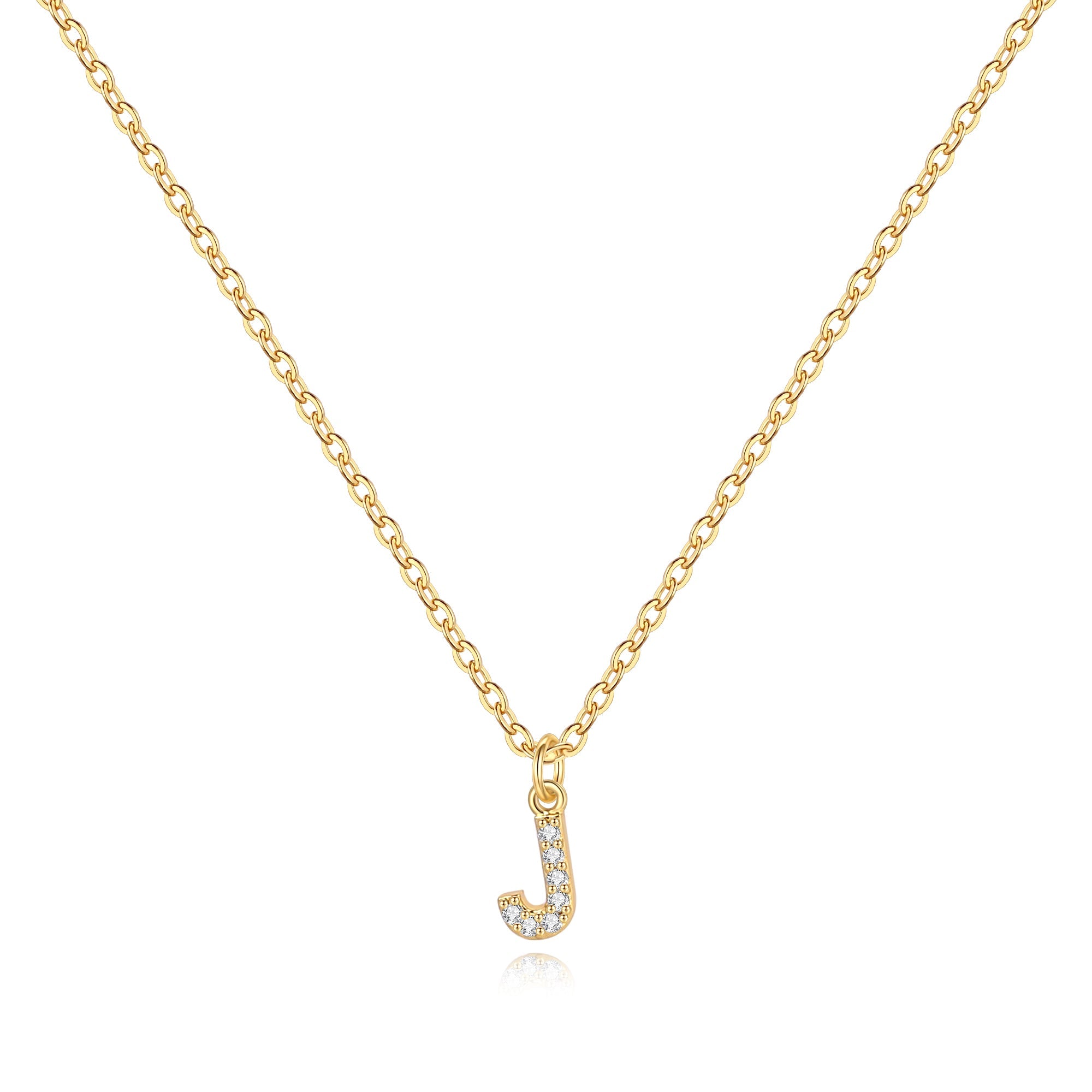 Pavé Uppercase Initial Necklace