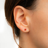 Birthstone Bezel Studs