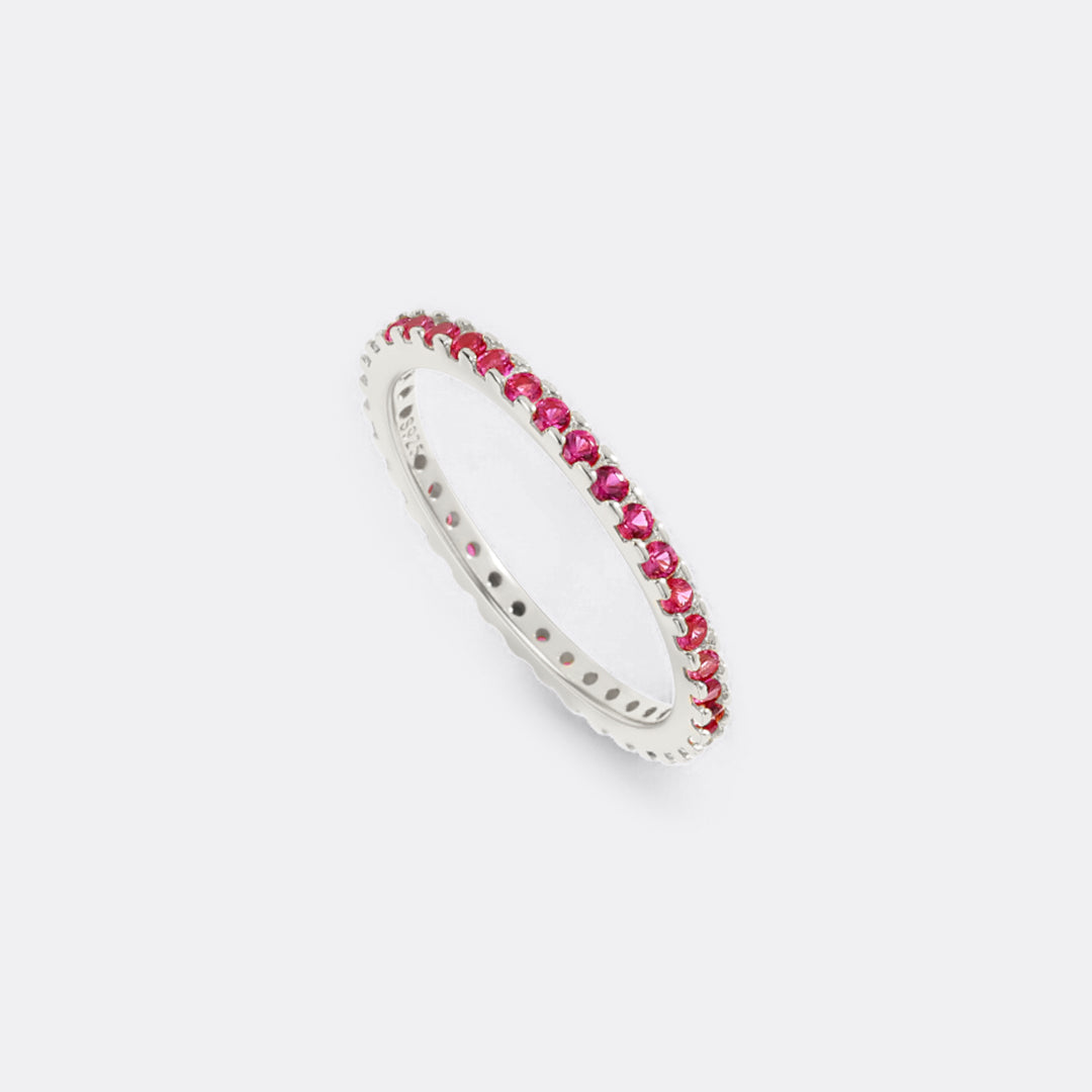 July Birthstone Eternity Stacking Ring