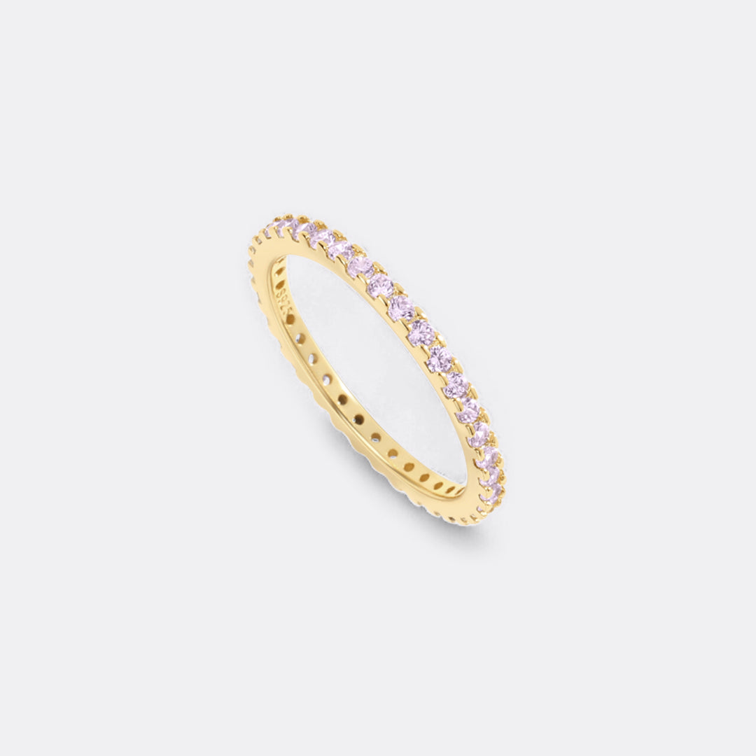 June Birthstone Eternity Stacking Ring