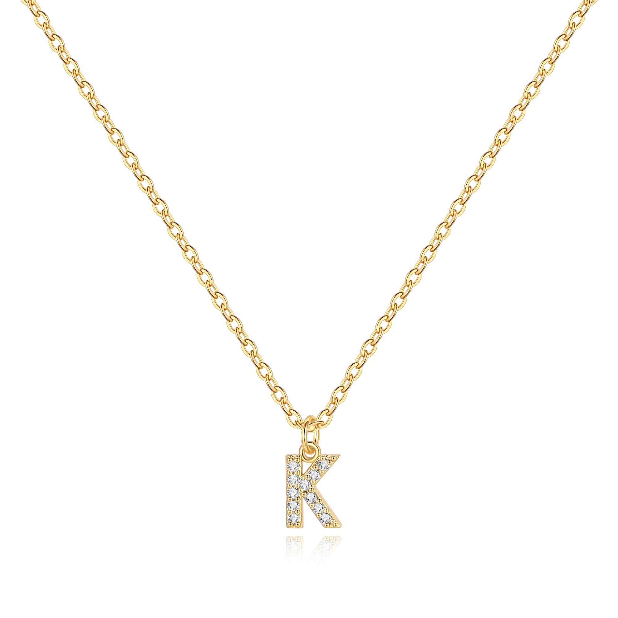 Pavé Uppercase Initial Necklace