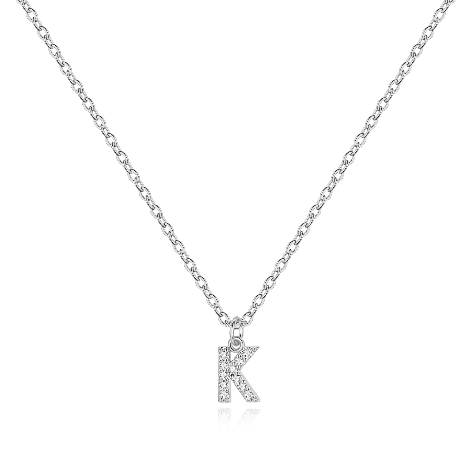 Pavé Uppercase Initial Necklace