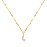Pavé Uppercase Initial Necklace