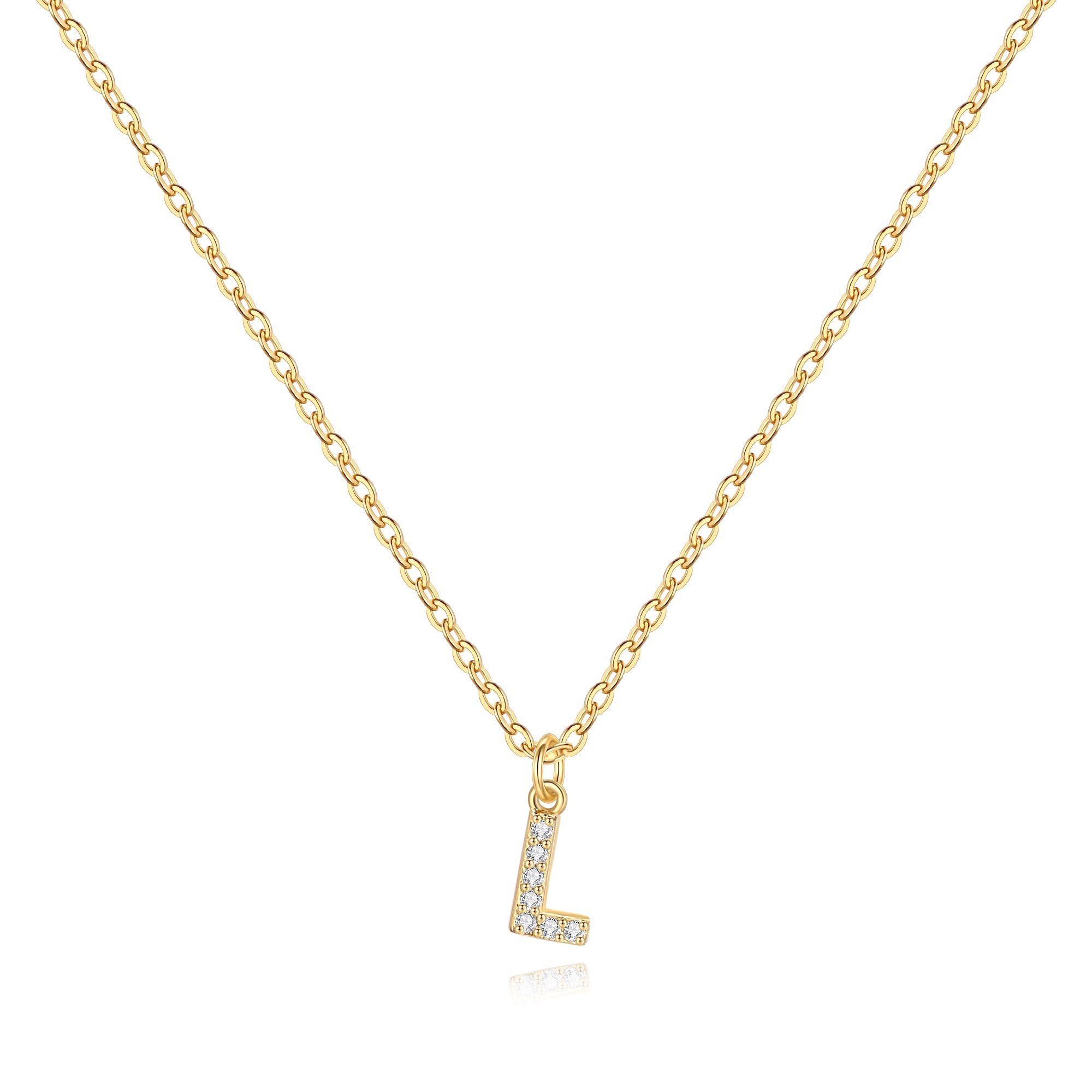 Pavé Uppercase Initial Necklace