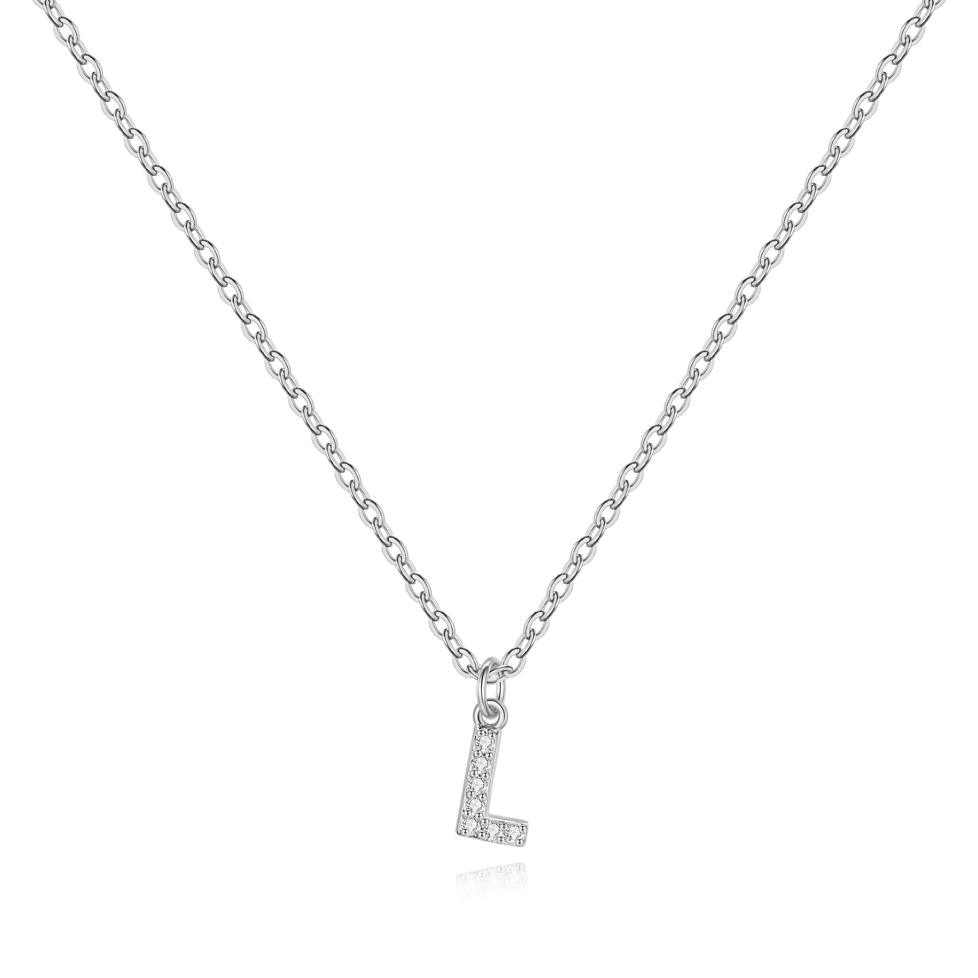 Pavé Uppercase Initial Necklace