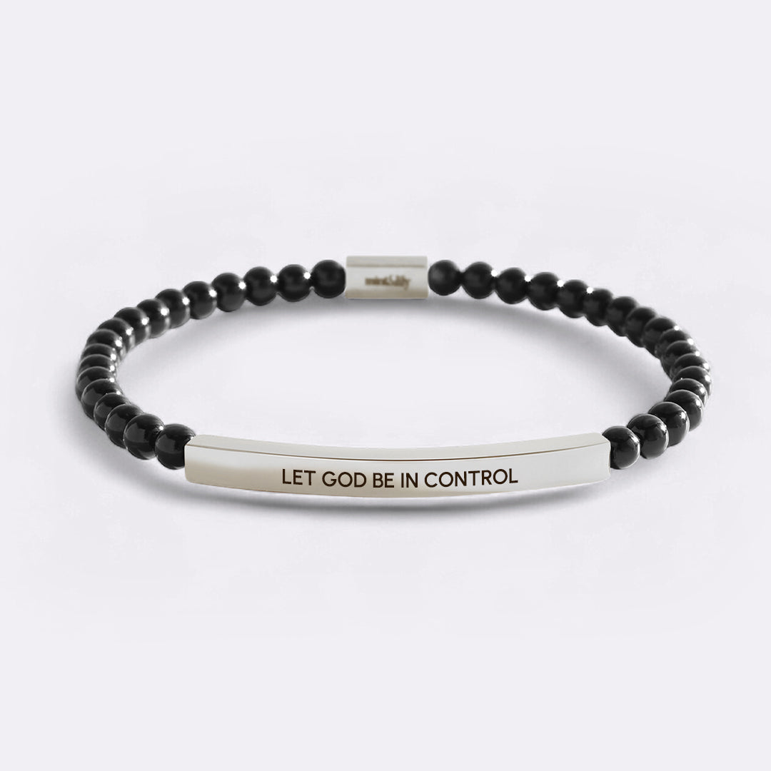 Let God Be In Control Beaded Inspire Bracelet