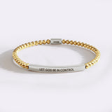Let God Be In Control Beaded Inspire Bracelet
