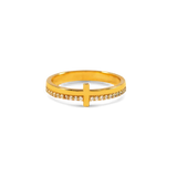 Let God Be In Control Golden Cross Ring