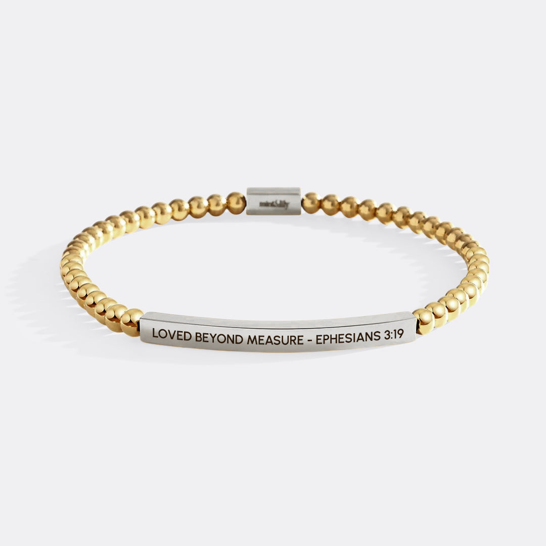 Loved Beyond Measure - Ephesians 3:19 Beaded Inspire Bracelet