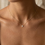 Classic Bezel Set Solitaire Necklace