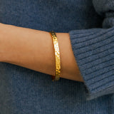 Hammered Gold Cuff Bracelet
