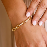 Interlinked Diamond Paperclip Bracelet