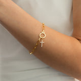 Pave Cross Charm