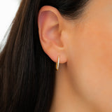 Pave Huggie Hoop Earrings
