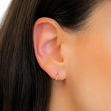 Pave Huggie Hoop Earrings