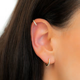 Pave Huggie Hoop Earrings