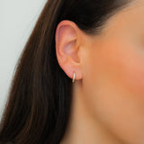 Pave Huggie Hoop Earrings