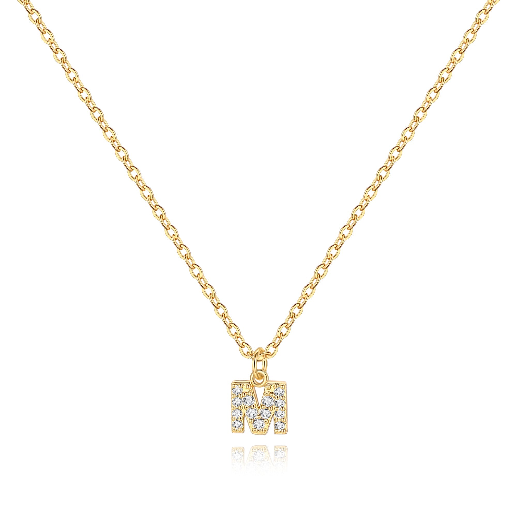 Pavé Uppercase Initial Necklace
