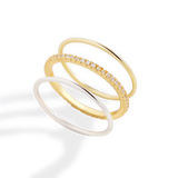Gold and Silver Stacking Ring Set