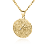 Astrological Sign Coin Pendant Necklace