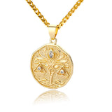 Astrological Sign Coin Pendant Necklace
