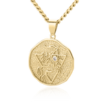 Astrological Sign Coin Pendant Necklace