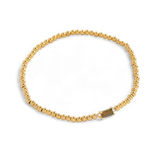 Gold Beaded Birthstone Bracelet