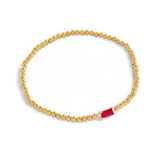 Gold Beaded Birthstone Bracelet